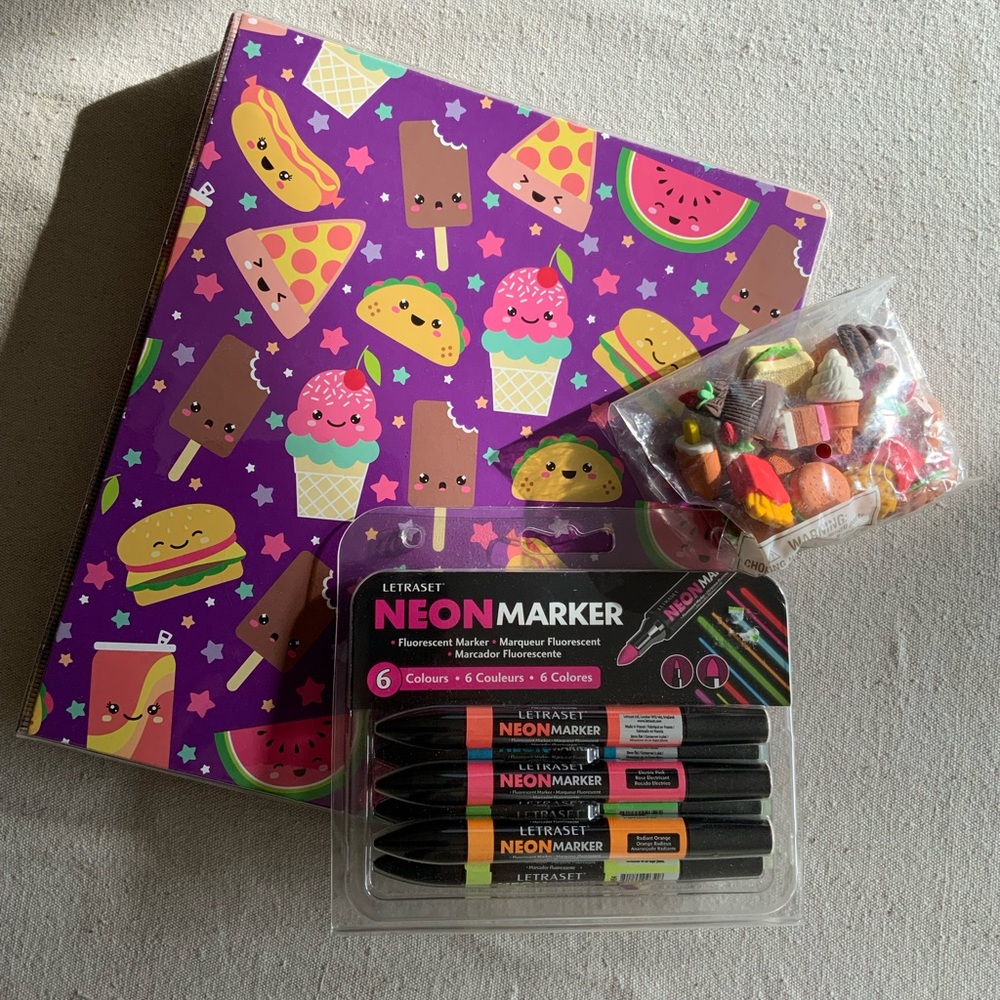 NWOT Colorful Office Supplies